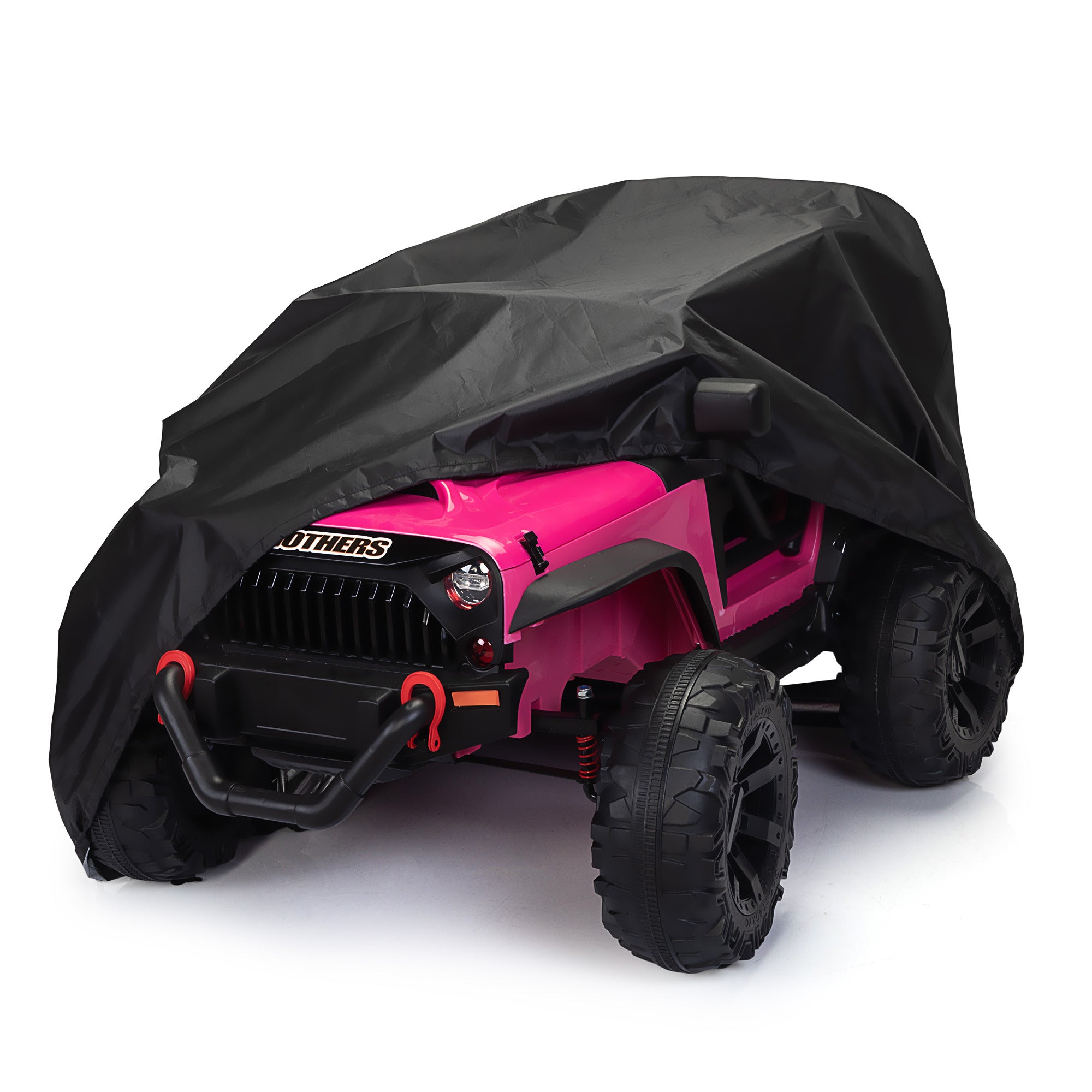 Kids Ride-On Toy Car Cover, Outdoor Wrapper Resistant Protection for Children Vehicles, Wheels Cover- Black - VINE GLOBAL