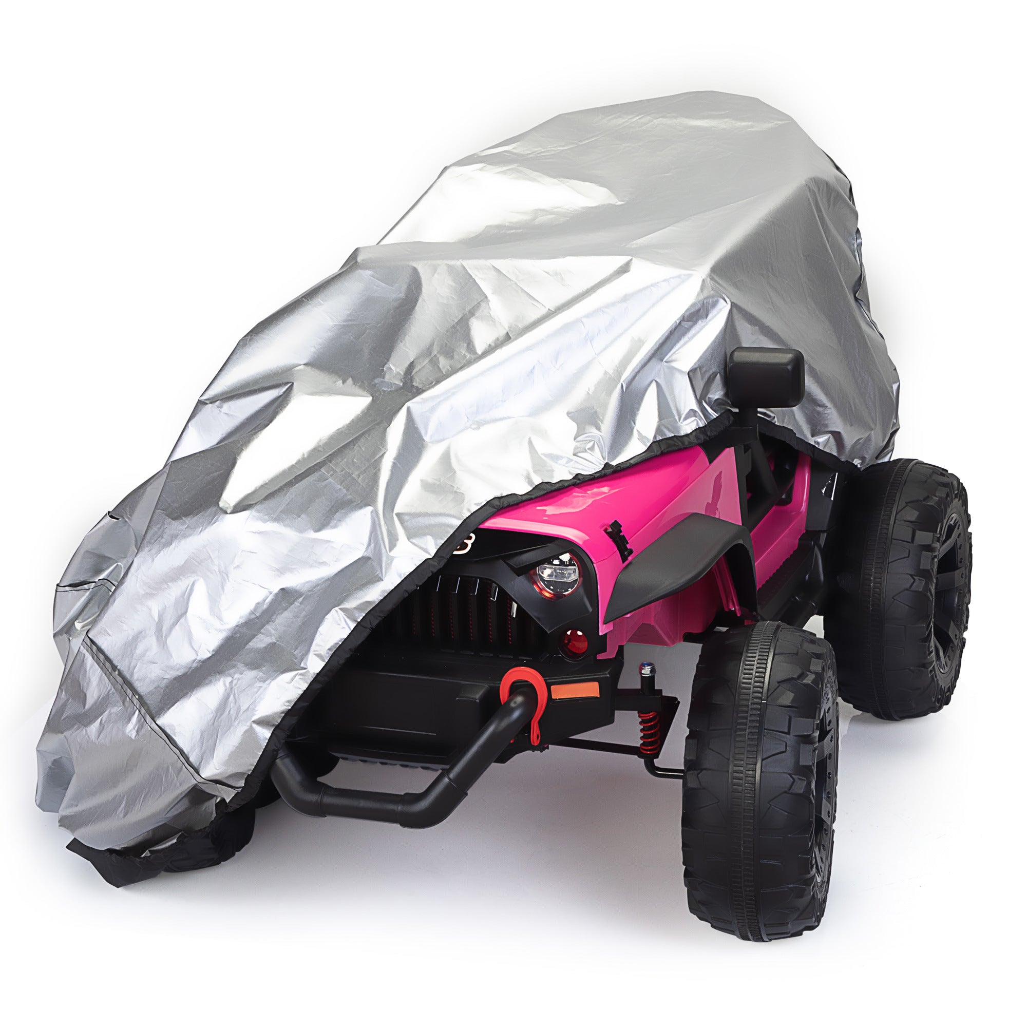 Kids Ride-On Toy Car Cover, Outdoor Wrapper Resistant Protection for Children Vehicles, Wheels Cover- Black - VINE GLOBAL