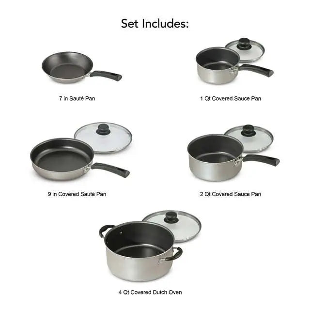 9-Piece Non-Stick Cookware Set - VINE GLOBAL