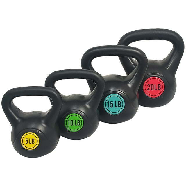 Wide Grip Kettlebell Exercise Fitness Weight Set, 3-Pieces - VINE GLOBAL