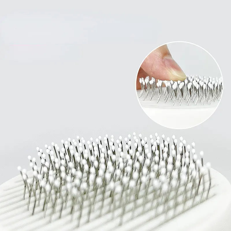 Cat Grooming Brush, Self Cleaning Slicker Brushes For Dogs Cats Pet Grooming Brush Tool Gently Removes Loose Undercoat, Mats Tangled Hair Slicker Brush For Pet Massage- Upgraded - VINE GLOBAL