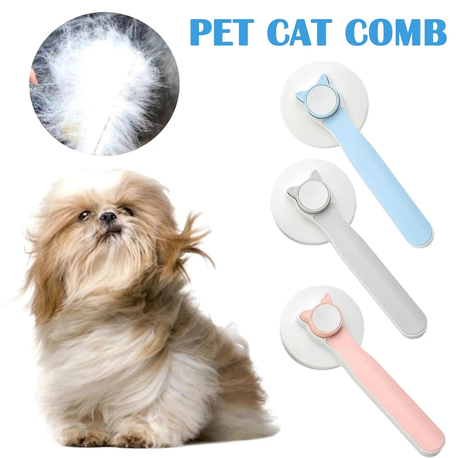 Cat Grooming Brush, Self Cleaning Slicker Brushes For Dogs Cats Pet Grooming Brush Tool Gently Removes Loose Undercoat, Mats Tangled Hair Slicker Brush For Pet Massage- Upgraded - VINE GLOBAL