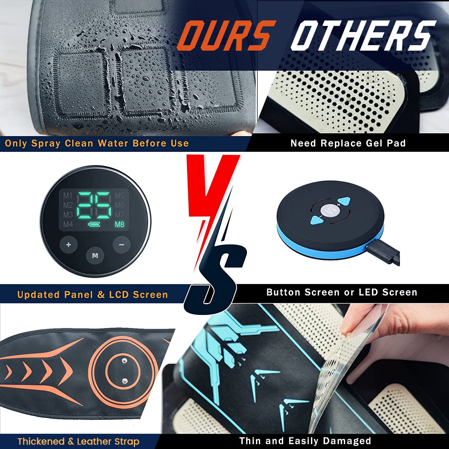 ABS Stimulator, Ab Machine, Abdominal Toning Belt Muscle Toner Fitness Training - VINE GLOBAL