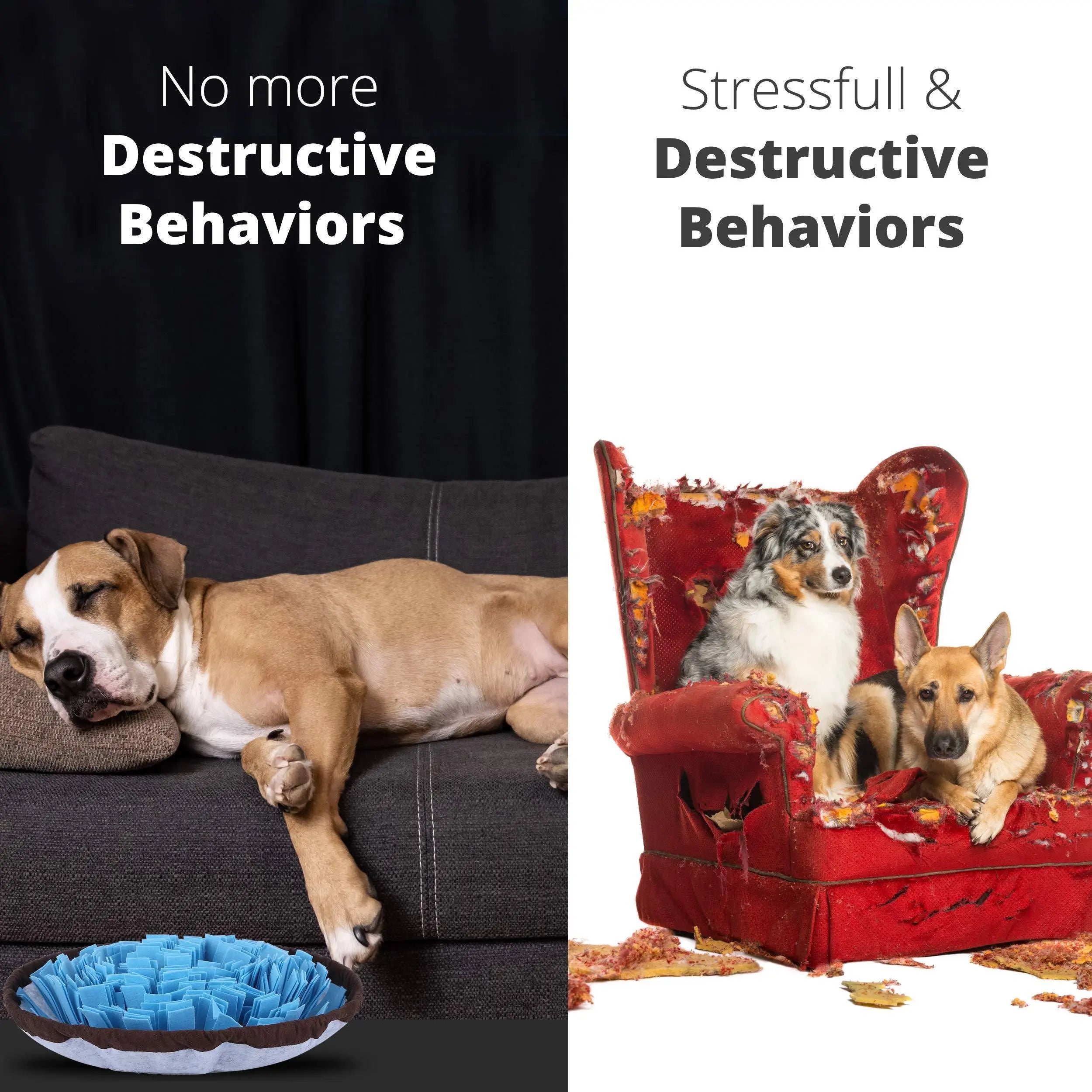 Adjustable Snuffle Foraging mat Dog Mental Puzzle Interactive Stimulation Toys for Smell Training and Slow Eating Stress Relief for Feeding Dog - VINE GLOBAL