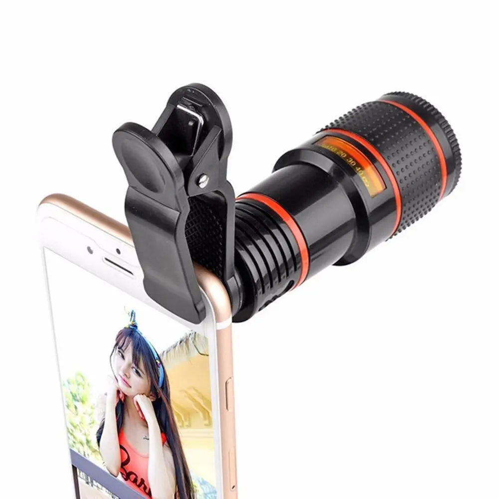 HD 8X Clip On Optical Zoom Telescope Camera Lens For Universal Mobile Cell Phone - VINE GLOBAL