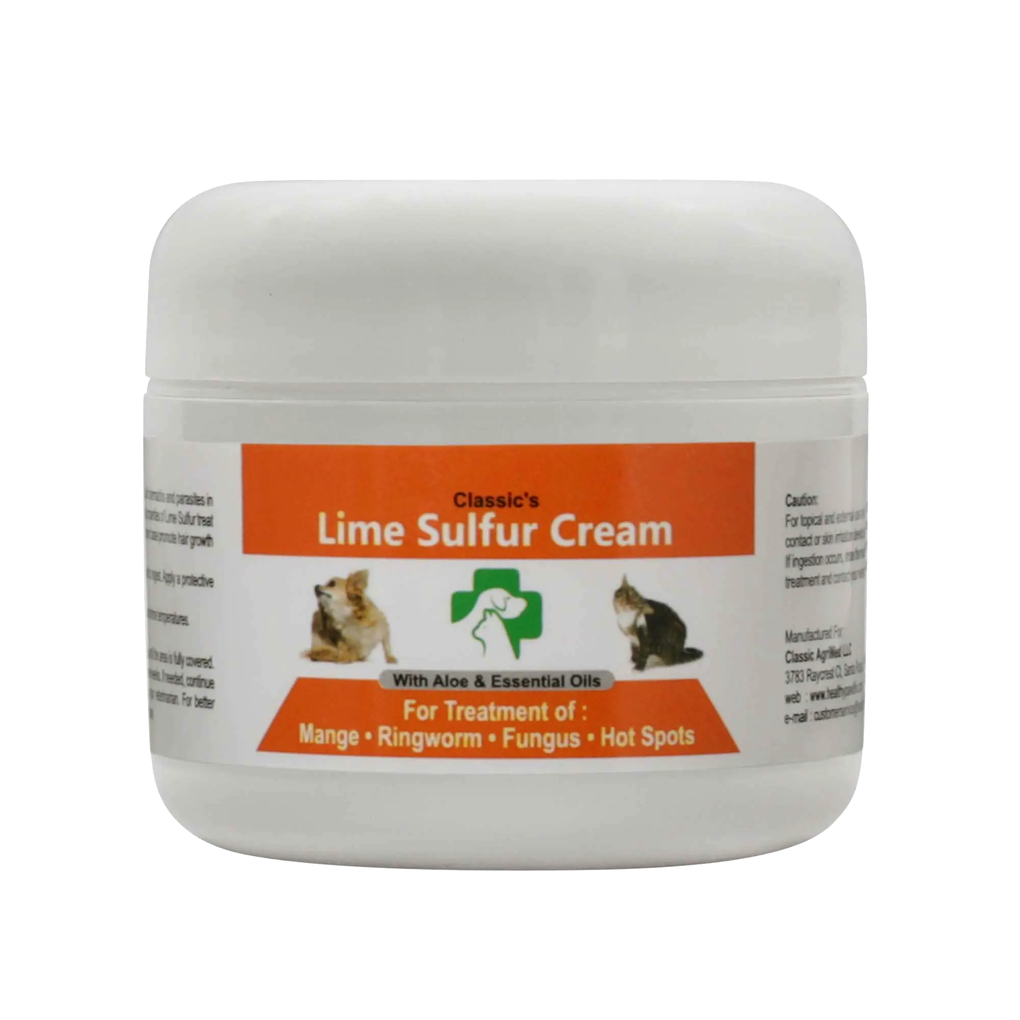 Lime Sulfur Pet Skin Cream - Pet Care and Veterinary Treatment for Itchy and Dry Skin - Safe Solution for Dog;  Cat;  Puppy;  Kitten;  Horse… - VINE GLOBAL