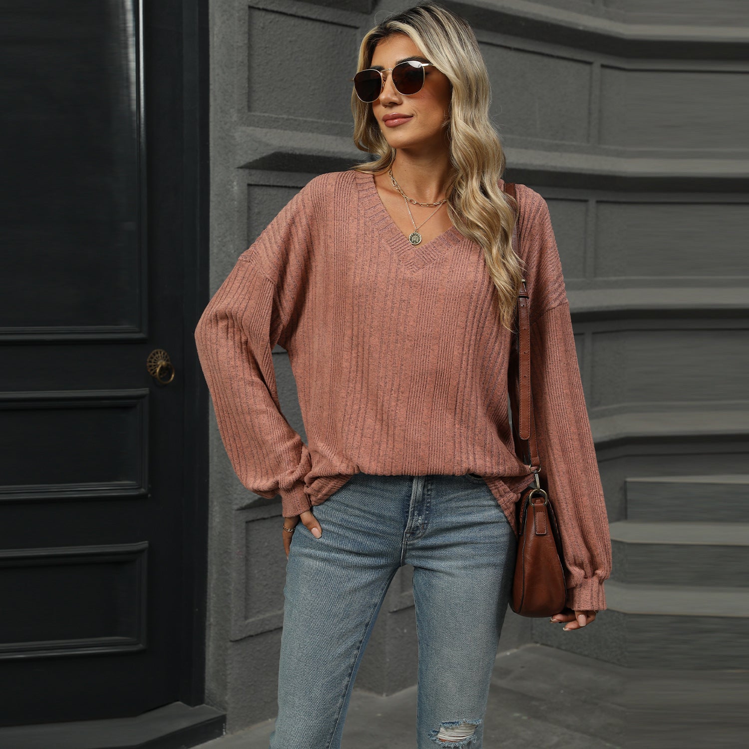 Casual Long Sleeve T-shirt Top Women's Clothing - VINE GLOBAL