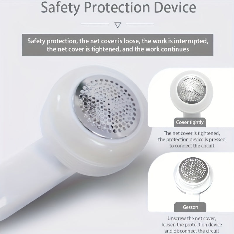 USB Rechargeable Fabric Shaver & Lint Remover – Portable Power Tool for Clothes, Bedding, Furniture, & Carpets - VINE GLOBAL